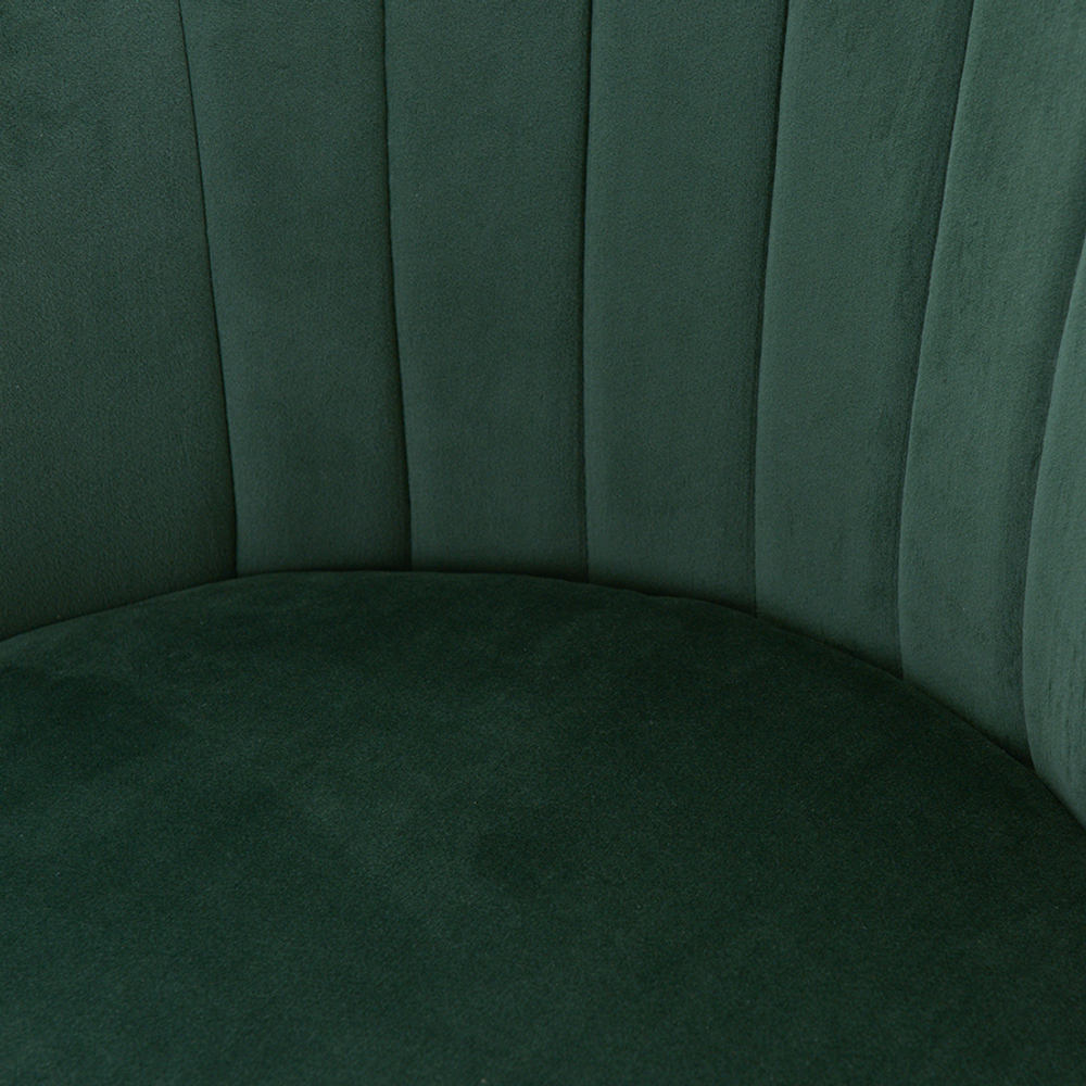 Стул барный Bergenson Bjorn Coral, велюр, темно-зеленый