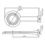 Jaquar, верх. душ, 1-режимн., 250х250 мм, Хром OHS-CHR-1765