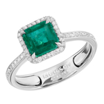 Кольцо с изумрудом и бриллиантами, R0068-3/3