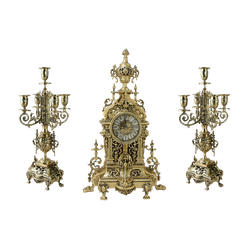 Bello De Bronze Каминные часы с канделябрами "AHS"