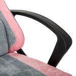 Кресло компьютерное BRABIX "Forcer GM-127", 2 подушки, ткань, розовое/серое, 533215