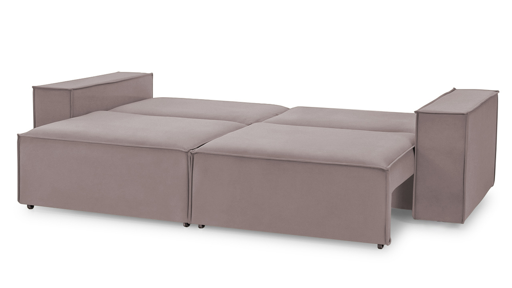 Диван Софт 2 Velutto 37 240*94*80 см, светло-розовый Велютто Еврокнижка Фиеста