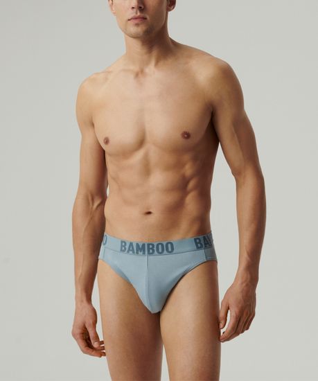 Мужские трусы (3шт) слипы спорт Atlantic 3MP-199, бамбук, темно-синий + голубой + графитовый