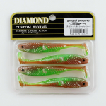 Виброхвост шумовой DIAMOND SHINER 4" (4шт/уп)