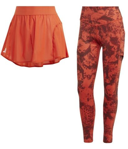 Leginsy Adidas Paris Two in One Match Tight Leggings - красный