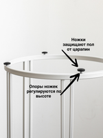 Журнальный столик круглый приставной