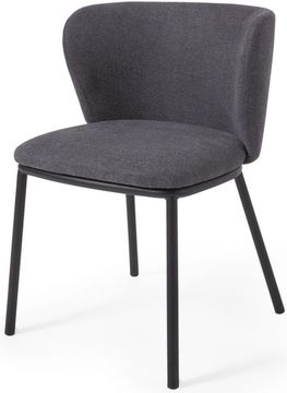 Ciselia Стул из темно-серой синели и черной стали Испания La Forma