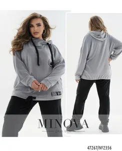 Костюм 2356-серый-черный Minova