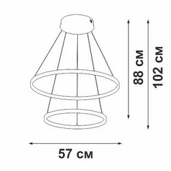 Подвесной светильник Vitaluce V2691DT V2691DT-0/2S
