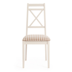 Стул Picasso ( PC-SC ) дерево гевея, 45х53х97см, ivory white (слоновая кость 2-5), ткань: клетка мелкая (S505-18)