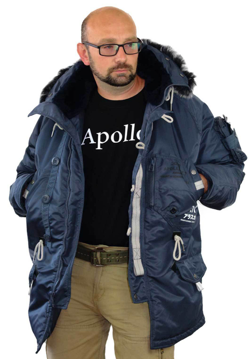 Куртка зимняя мужская Apolloget Sapporo (стал.синий - steel blue)