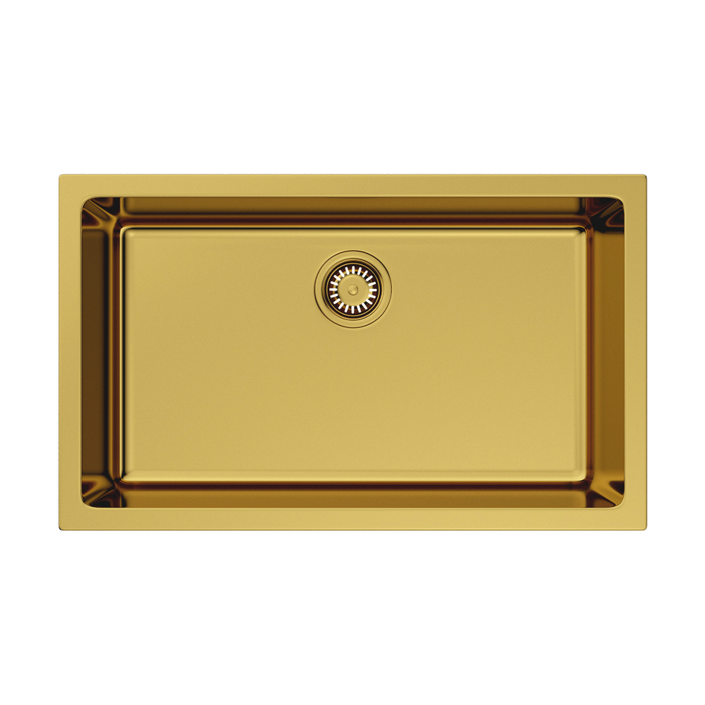 Мойка Omoikiri Okinoshima 76-U/I-G Glossy Natceramic | Золото глянцевое