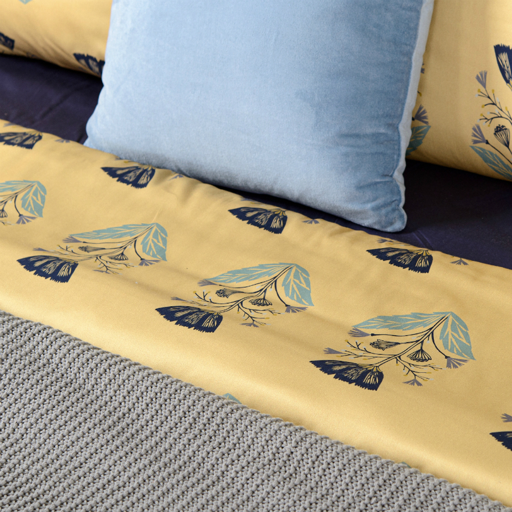 Комплект постельного белья из сатина с принтом "Летний цветок" из коллекции russian north, 200х220 см