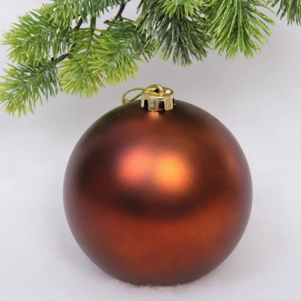 Новогодний шар 15 см «Матовый», шоколад