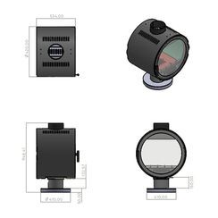 Печь-камин Tosey 360° два стекла на ножке