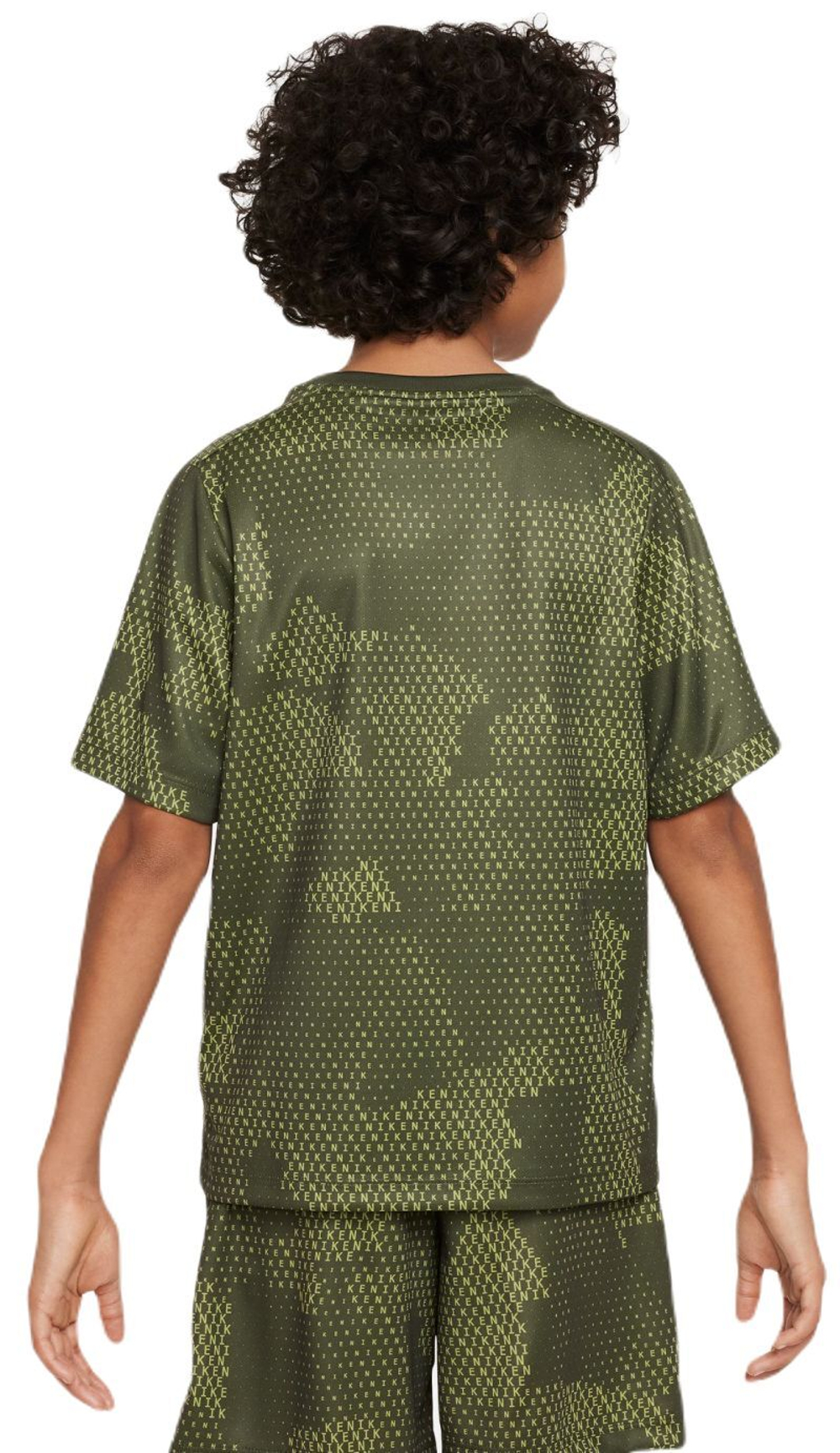 Футболка для мальчика теннисная Nike Kids Dri-Fit Short-Sleeve Top - cargo khaki/white