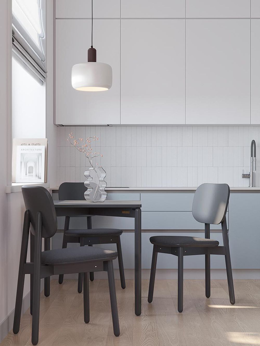 Стул Saga, рогожка, темно-серый