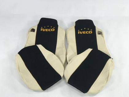 Чехлы премиум кожа + штрокс вышивка IVECO STRALIS от 2002- г. I61 Польша