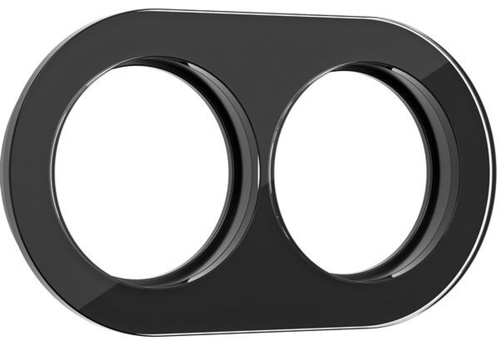 Рамка на 2 поста чёрный