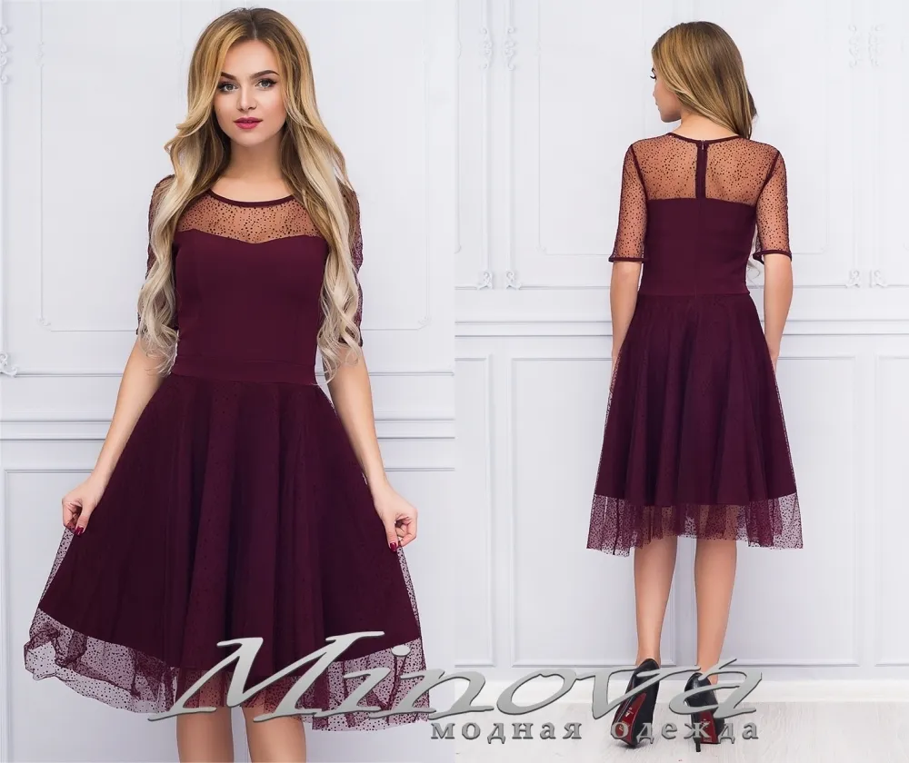 Платье 1069 (бордо) Minova