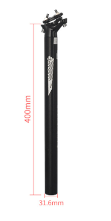 Подседельный штырь LUNJE 341-2, 2-х болтовый 31.6*400mm цв.черный
