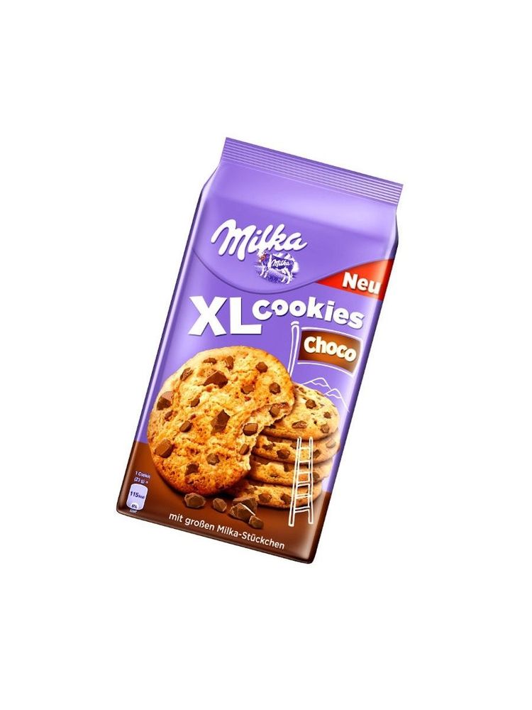 Печенье Milka XL Cookies Choco с кусочками шоколада, 184г