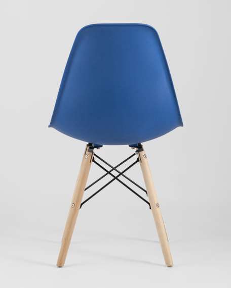 Стул Eames Style DSW синий (разборный каркас)