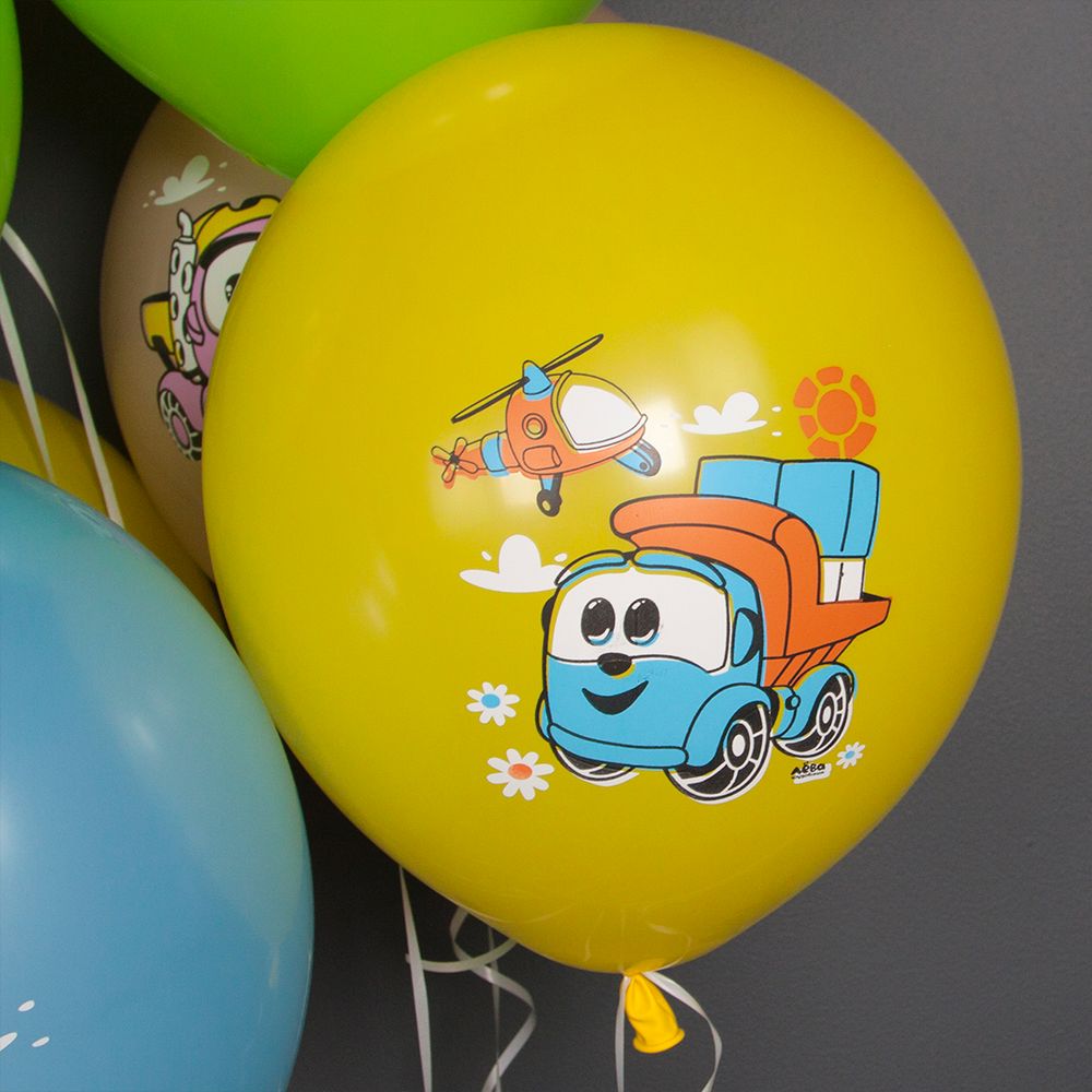 Шар (12''/30 см) Грузовичок Лёва, Ассорти, пастель, 2 ст, 25 шт.