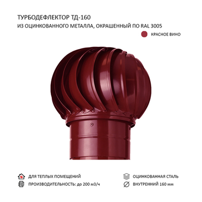 Турбодефлектор TD160, красное вино