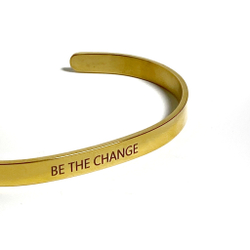 Мотивационный браслет Be the change Gold