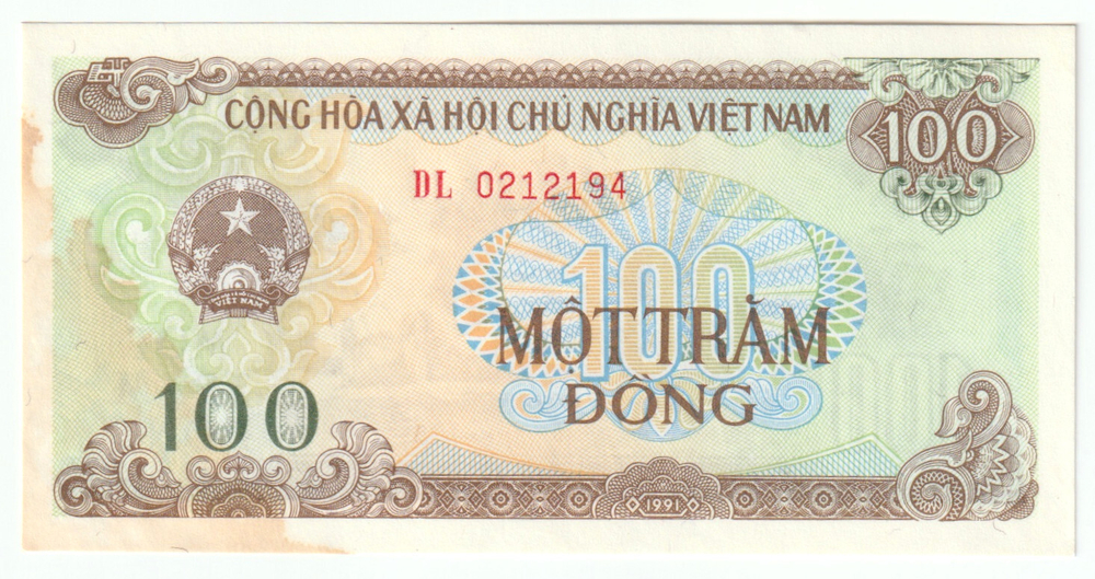 Vietnam, 100 Đồng, 1991 (UNC)