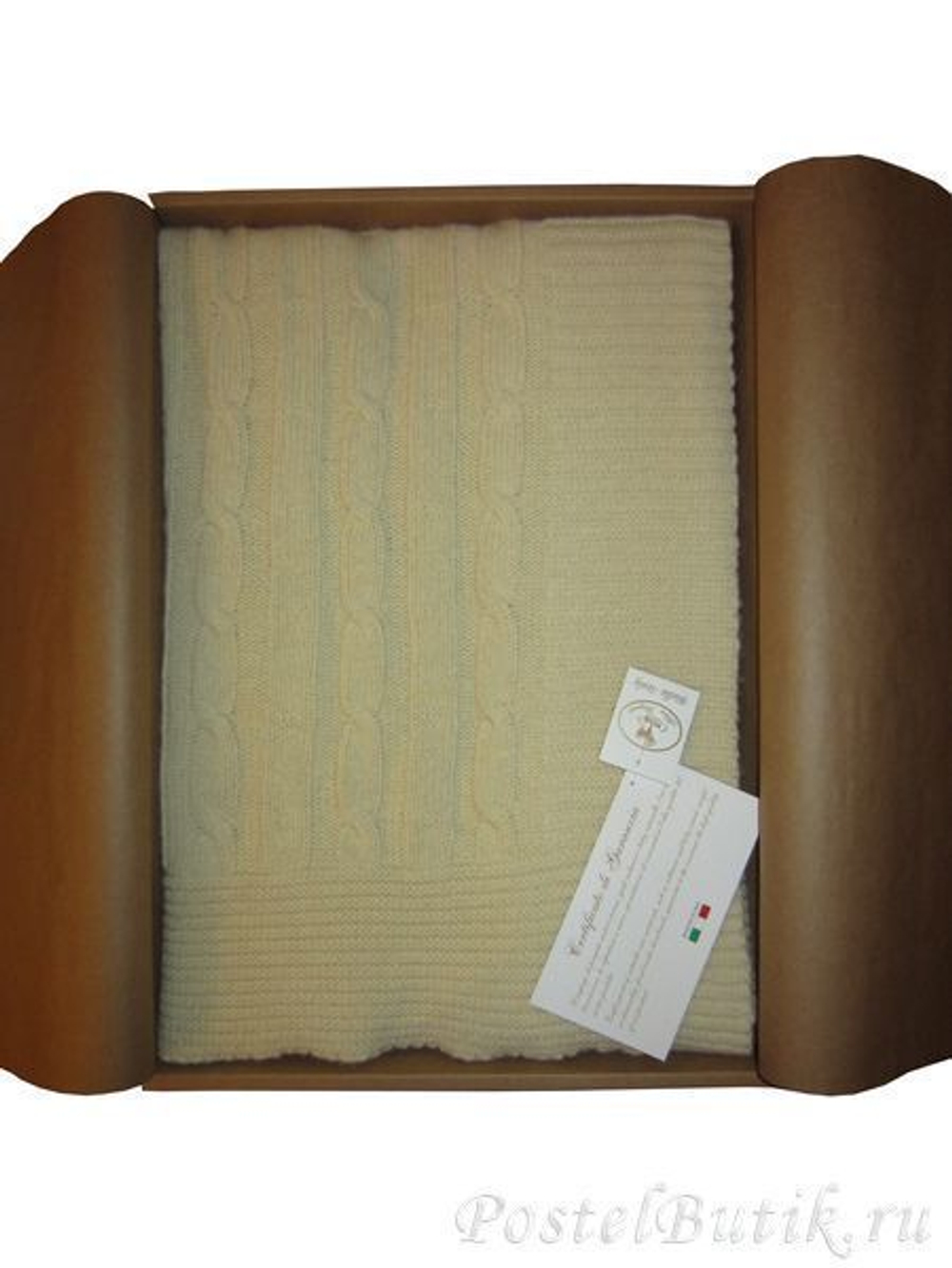 Плед 140х180 Treccia от CO.BI. светло-коричневый