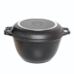 Казан 4л литой алюминий с крышкой-сковородой КМ-к44а