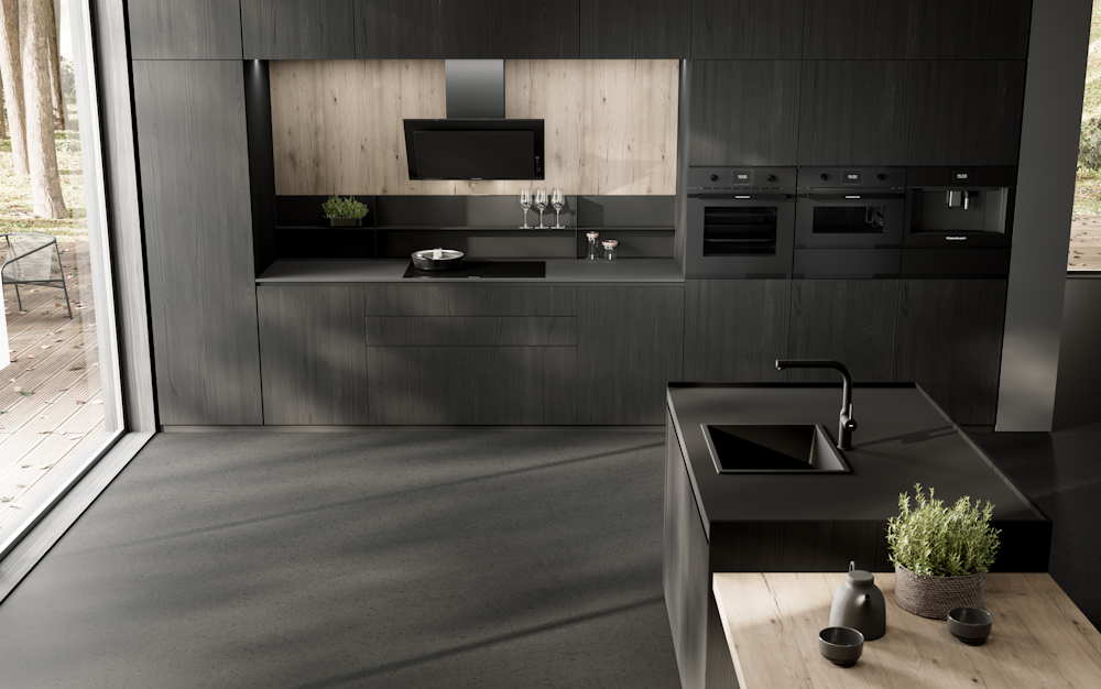 Компактный духовой шкаф с микроволнами Kuppersbusch CBM 6330.0 KSM6 MattBlack