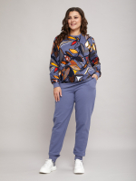 Костюм с брюками КБ-90М/серофиолетовый-осеннийлист