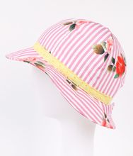 Шляпа-панама в полоску с цветочками Maximo