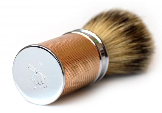 Помазок MUEHLE TRADITIONAL, барсучий ворс высшей категории Silvertip, розовое золото