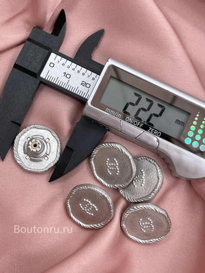 Шляпка Шан. под установочные кнопки серебристые