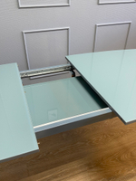 Стол обеденный, кухонный раздвижной KENNER AZ1400 серый/серый глянец