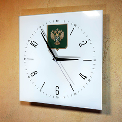 Настенные часы "герб Росимущества щит 04"