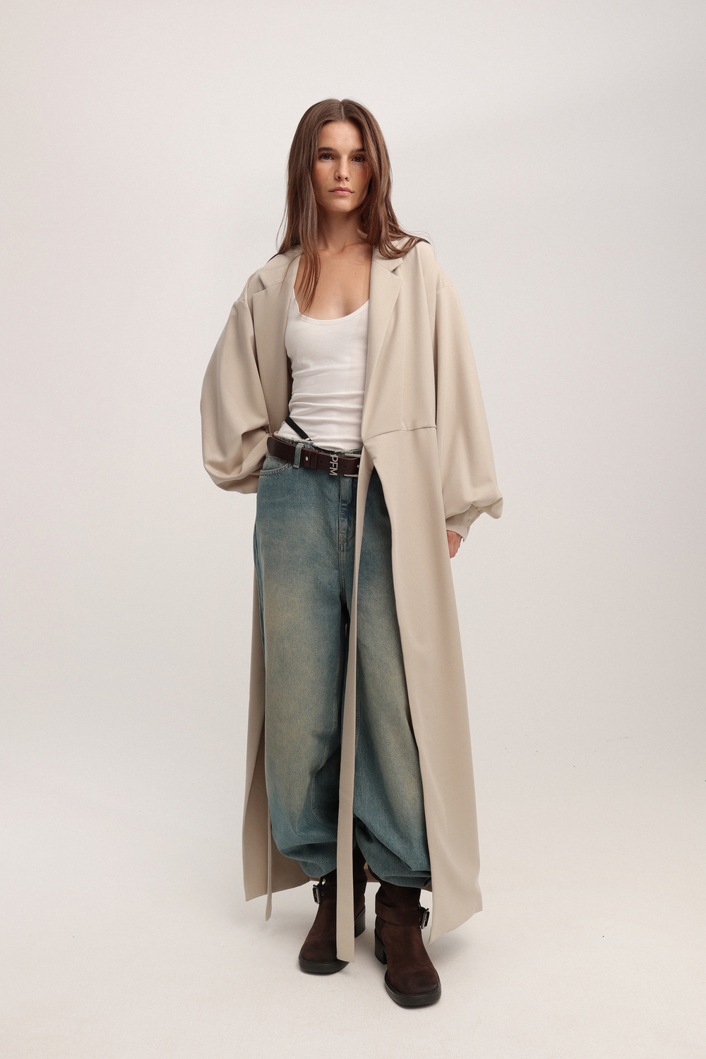 Платье миди со складками