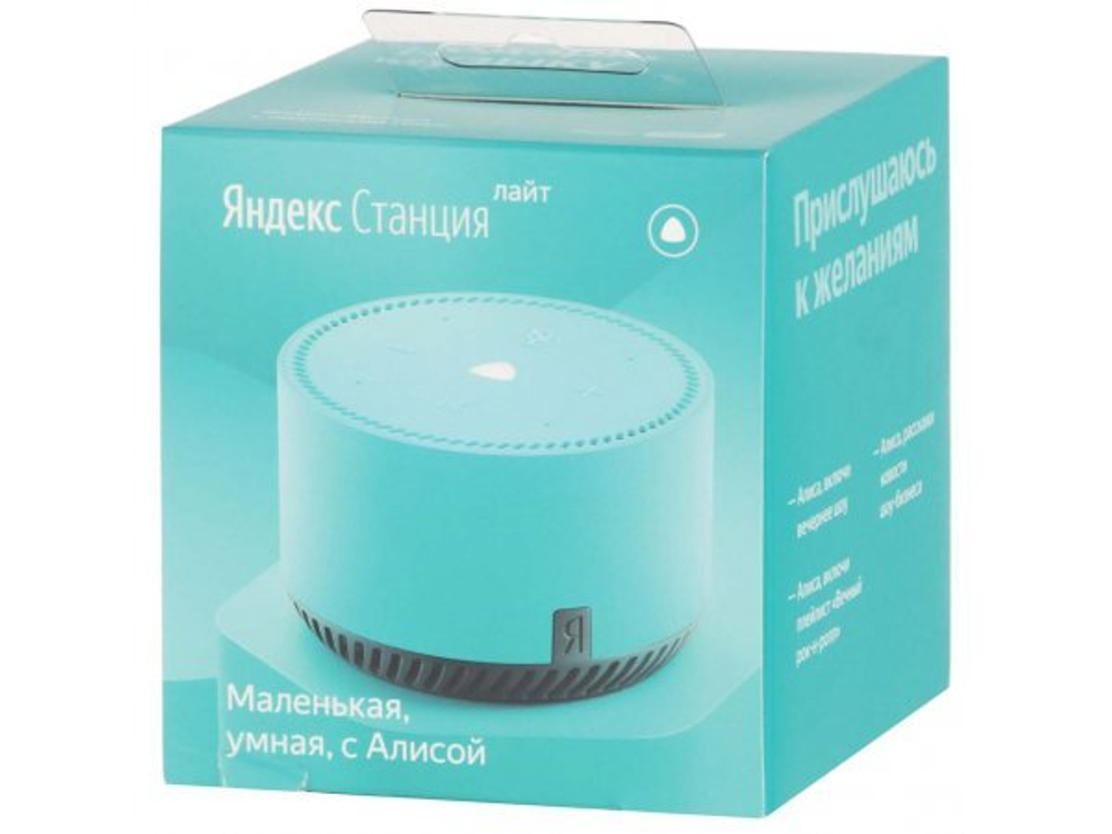 Умная колонка с Алисой Яндекс Станция Лайт, мята