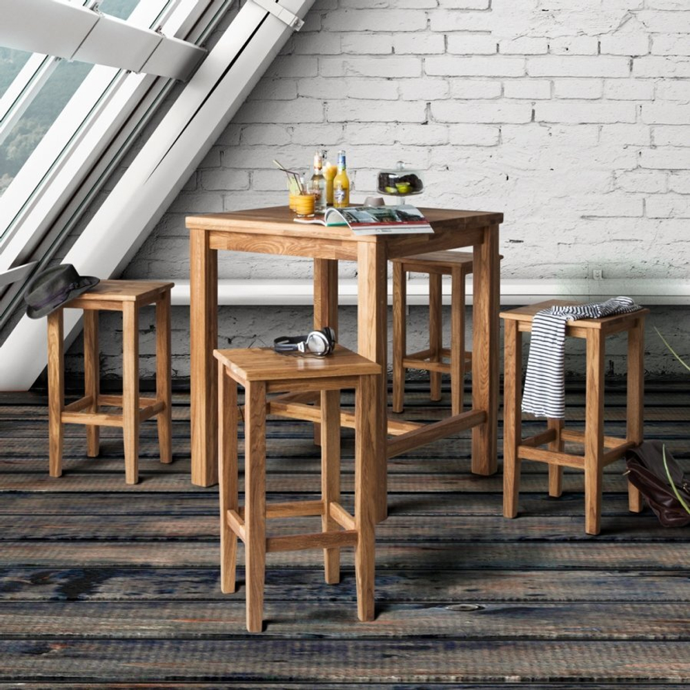 Стол барный из массива дуба Клермон-02