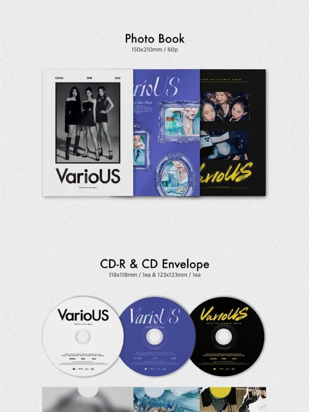 Альбом VIVIZ - VarioUS 3rd Mini Album 3 Version SET