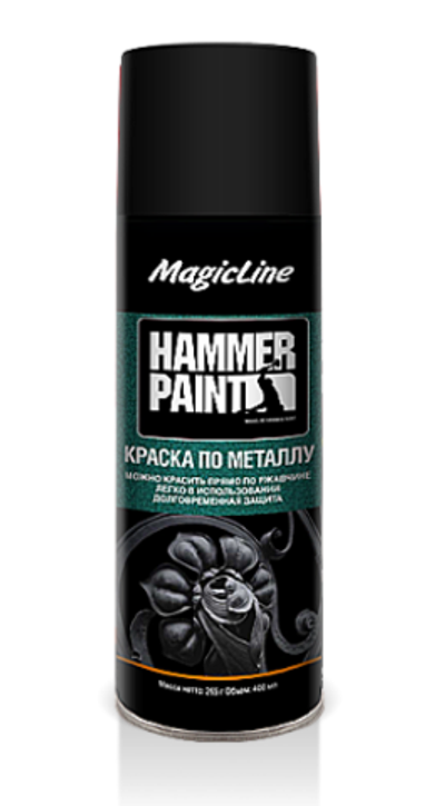ML4000 Краска по металлу (молотковая) черный (265г)