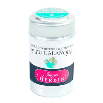 Картриджи для ручки Herbin Bleu calanque Аквамарин 6 шт (20114T)