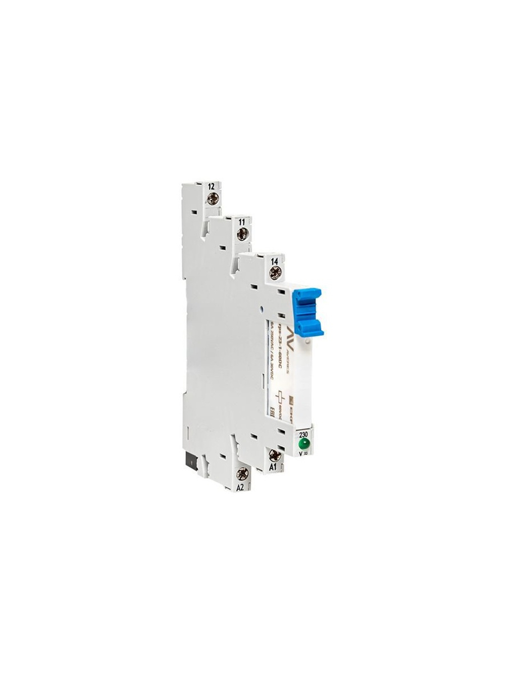 Реле промежуточное РП slim 23/1 6А 230В AC с розеткой в сборе EKF rps-23-1-60-rms230AC