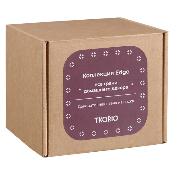 Свеча декоративная бордового цвета Edge 10,5 см