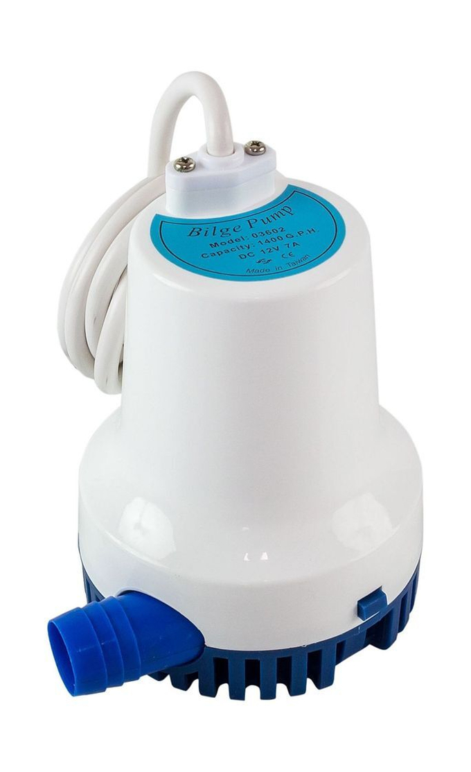 Помпа осушительная, 12 В, 1400GPH (5299 л/ч)