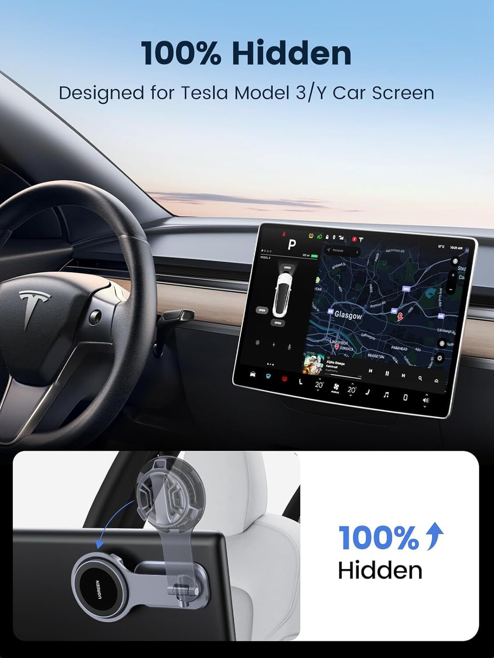 Автомобильный держатель для телефона магнитный, UGREEN 25123